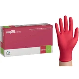 EasyCare Nitrile, guantes de nitrilo, no estériles, sin polvo, frambuesa, talla L, 100 unidades