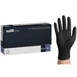 EasyCare Nitrile, guantes de nitrilo, no estériles, sin polvo, negros, talla XL, 100 unidades