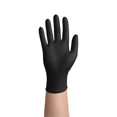EasyCare Nitrile, gants en nitrile, non stériles, non poudrés, noirs, taille XL, 100 pièces