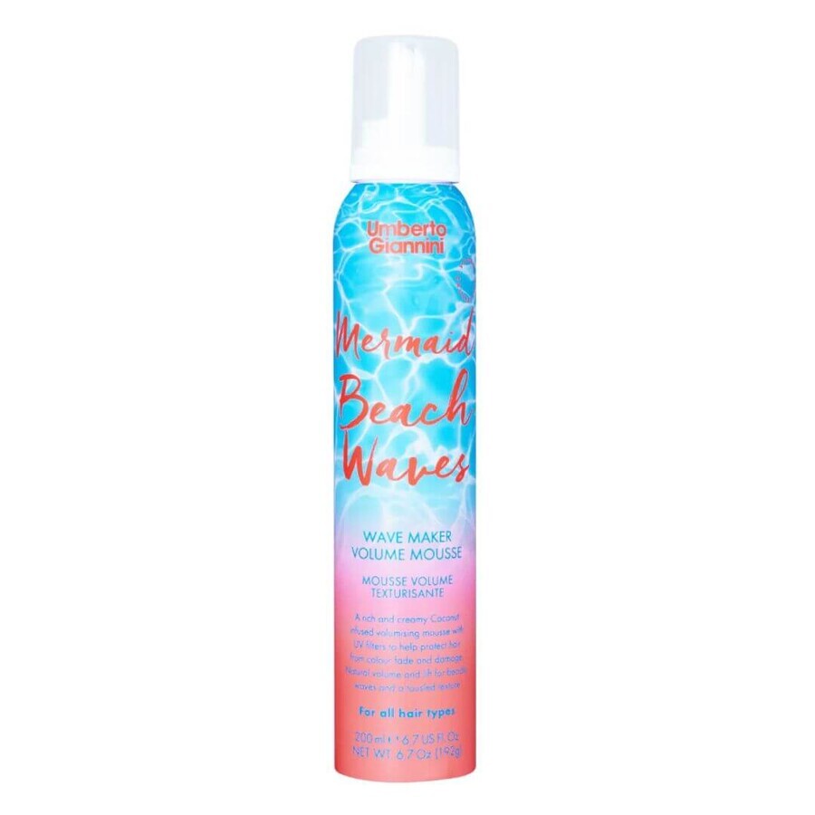 Schaumfestiger für Volumen und Textur mit UV-Filter Beach, 200 ml, Umberto Giannini