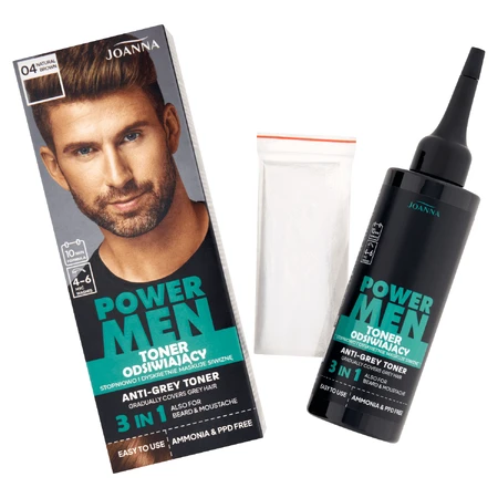 Joanna Power Men, desensitizing toner, 04 natural brown, 80 g