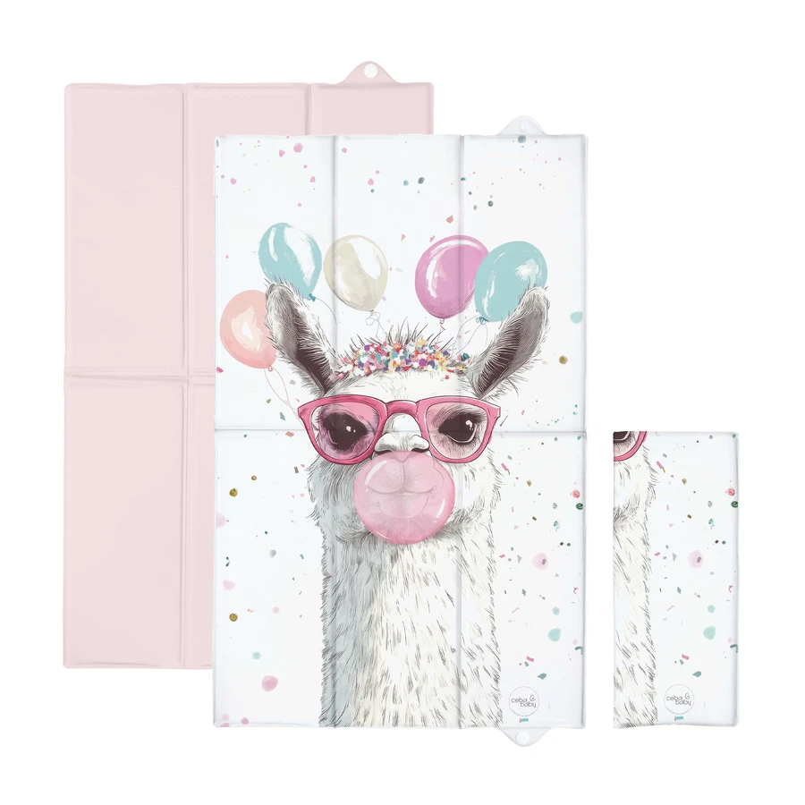 Ceba Baby, folding changing mat, Crazy Lama, 50 x 80 cm
