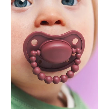 Luu Kids, suzetă, poziționare, silicon, Moroccan Pink, 3-6 luni, 1 buc