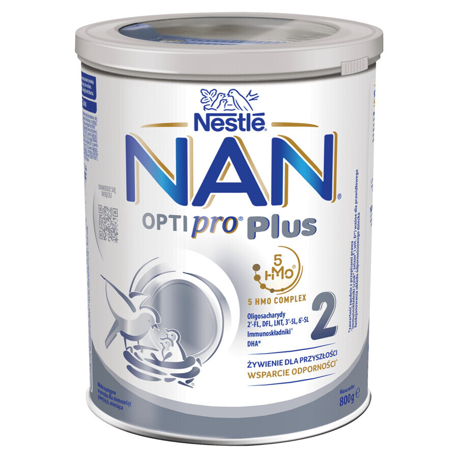 Nestlé NAN Optipro Plus 2 HMO set, lait de suite pour nourrissons de plus de 6 mois, 2 x 800 g
