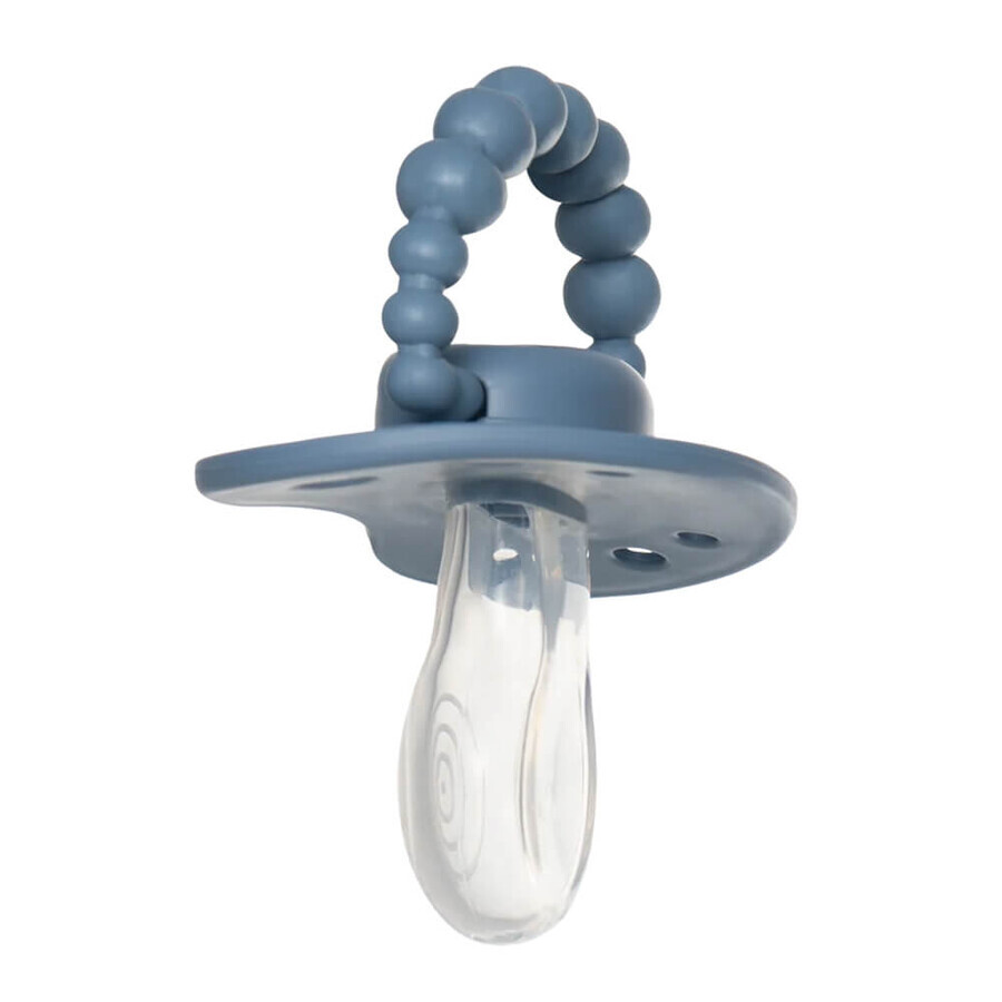 Luu Kids, pacifier, positioning, silicone, Cloudy Blue, 3-6 months, 1 piece