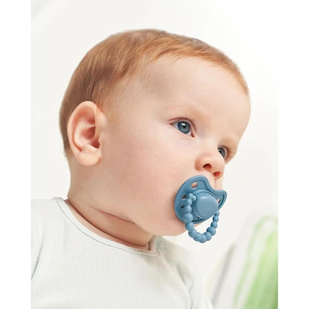 Luu Kids, suzetă, poziționare, silicon, Cloudy Blue, 3-6 luni, 1 buc