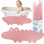 Bocioland, tapis de bain antidérapant, crocodile rose, 1 pièce Bocioland, tapis de bain antidérapant, crocodile rose, 1 pièce