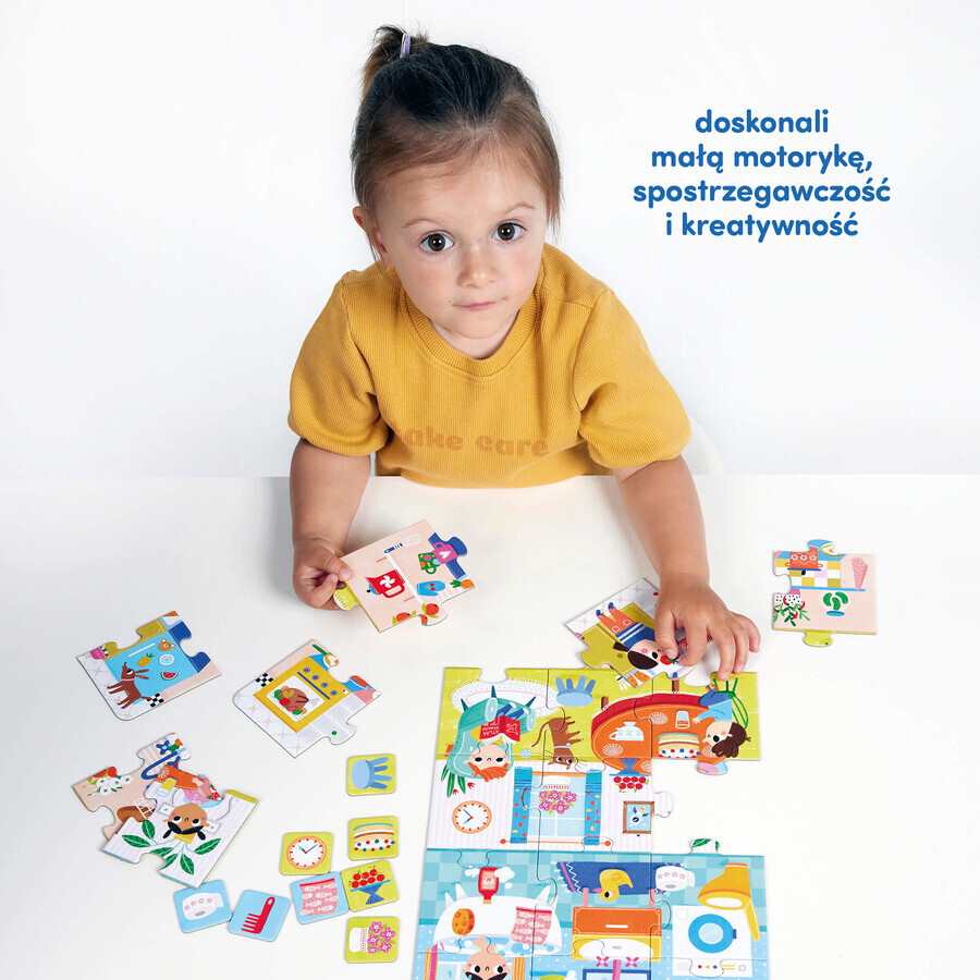 Set Bebilon Advance Pronutra 5 Junior, formula nutriente a base di latte, per bambini in età prescolare, 3 x 1000 g + puzzle CzuCzu Cosa facciamo a casa gratuitamente