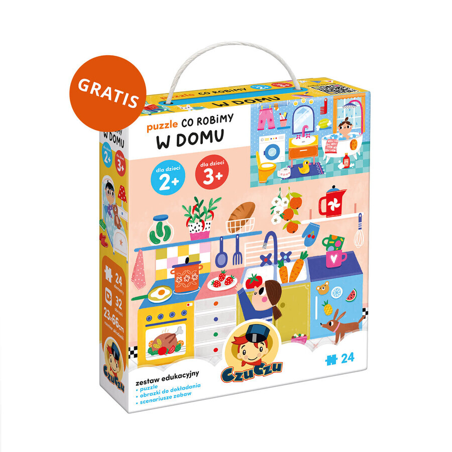 Set Bebilon Advance Pronutra 5 Junior, formula nutriente a base di latte, per bambini in età prescolare, 3 x 1000 g + puzzle CzuCzu Cosa facciamo a casa gratuitamente