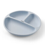 BabyOno, silicone saucer with suction cup, blue, from 6 months, 1 piece