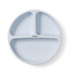BabyOno, silicone saucer with suction cup, blue, from 6 months, 1 piece