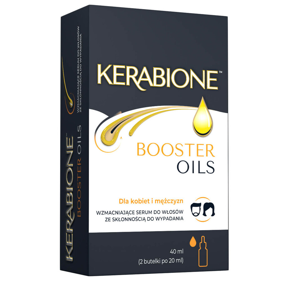 Kerabione Booster Oils, strengthening serum for hair prone to shedding, 2 x 20 ml