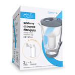 Dafi Crystal Led, glass filter pitcher, steel, 2 l + Classic filter, 1 piece