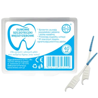 Testeo, cepillos interdentales, caucho, 0,8-1,0 mm, 40 piezas