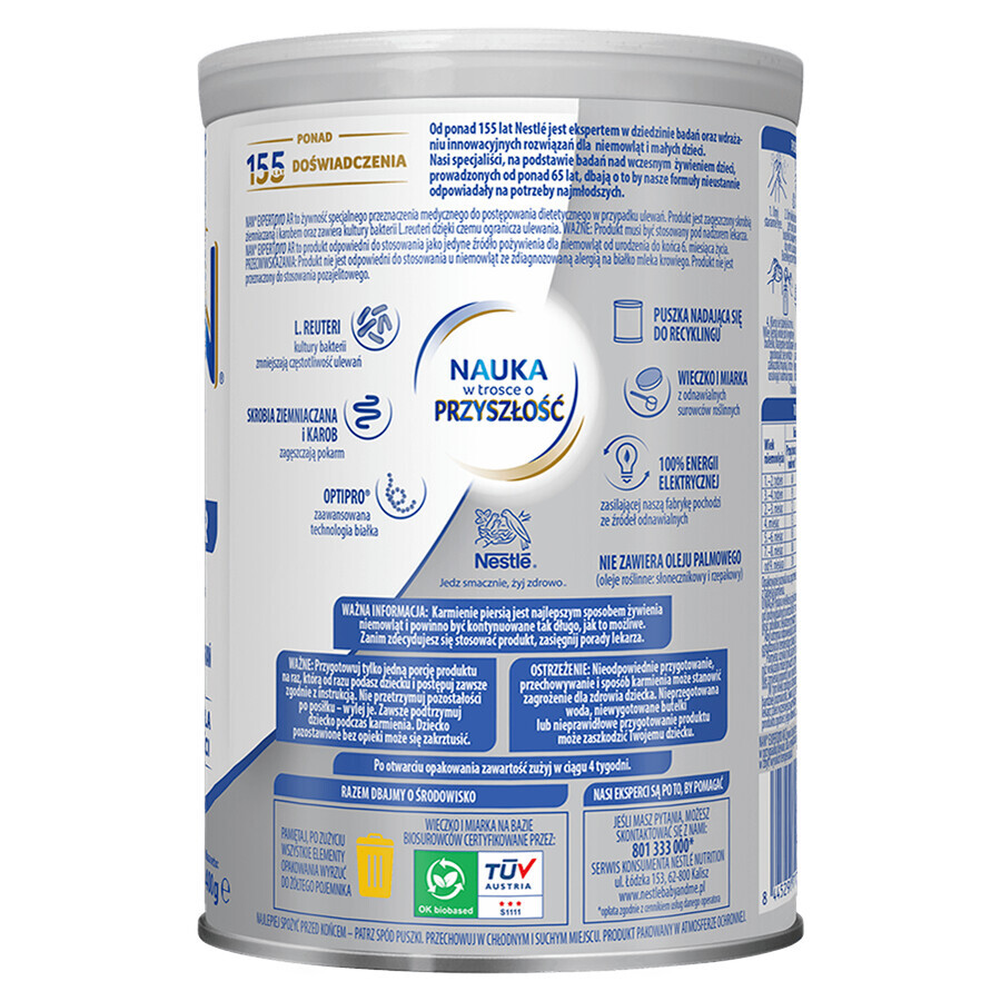 Nestle NAN Expertpro AR, for infants with a tendency to urinate, from birth, 400 g