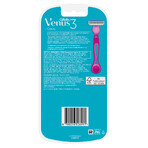 Gillette Venus 3 Colors set, razor for women, disposable, 2 x 4 pieces