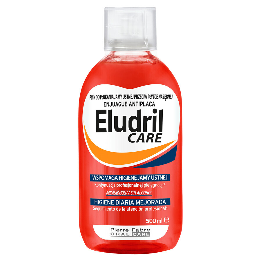 Set Eludril Care, enjuague bucal contra la placa, 2 x 500 ml