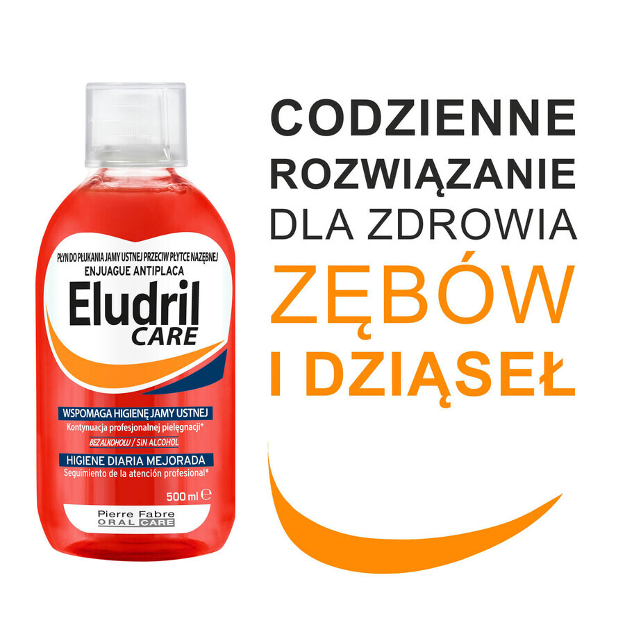 Set Eludril Care, enjuague bucal contra la placa, 2 x 500 ml