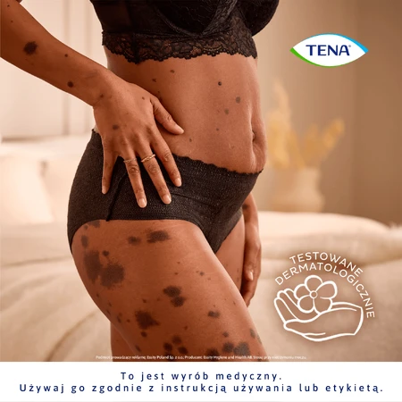 Tena Silhouette Plus Black, culotte absorbante discrète pour femmes, taille L, 10 pièces
