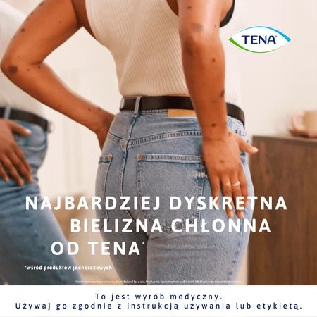 Tena Silhouette Plus Black, culotte absorbante discrète pour femmes, taille L, 10 pièces