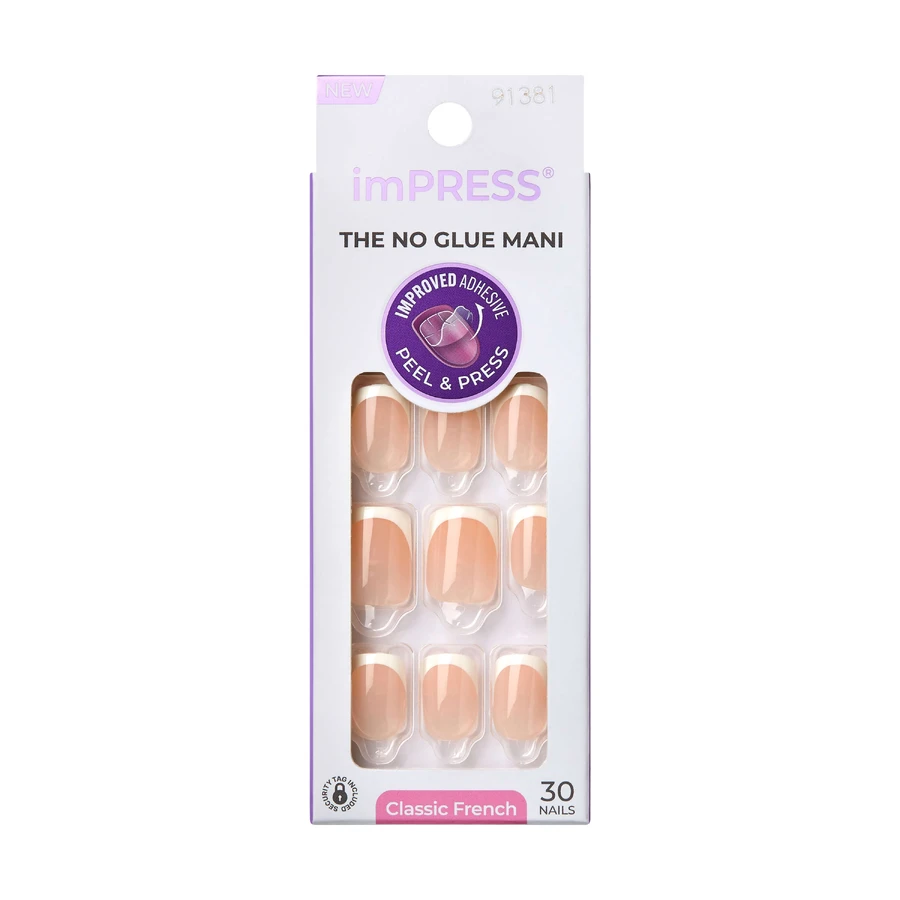 Aufdrückbare Nägel imPRESS Classic French, Modell, 1 Set, Kiss