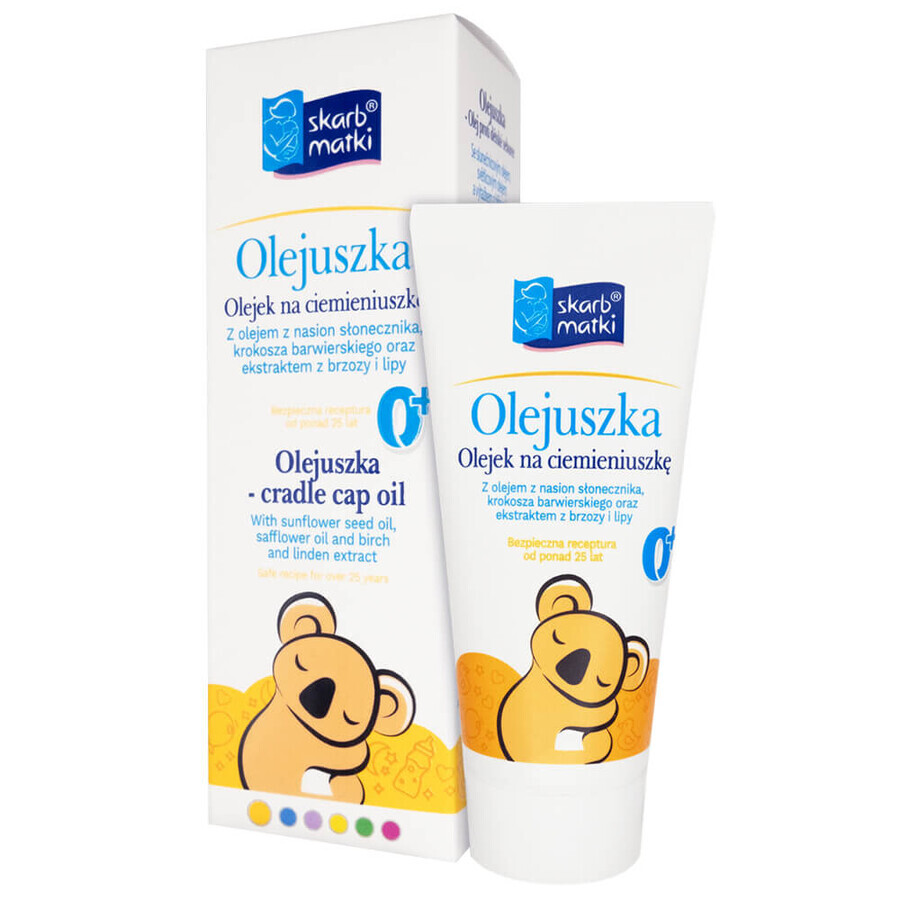 Set Skarb Matki Olejuszka, huile pour le mouron des oiseaux, dès la naissance, 30 ml + crème de fond Healthy Pupa, dès la naissance, 90 ml