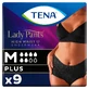 Tena Lady Pants Noir, absorberende slip, maat M, 75-105 cm, Plus, 9 stuks