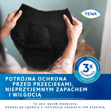 Tena Lady Pants Noir, absorberende slip, maat M, 75-105 cm, Plus, 9 stuks