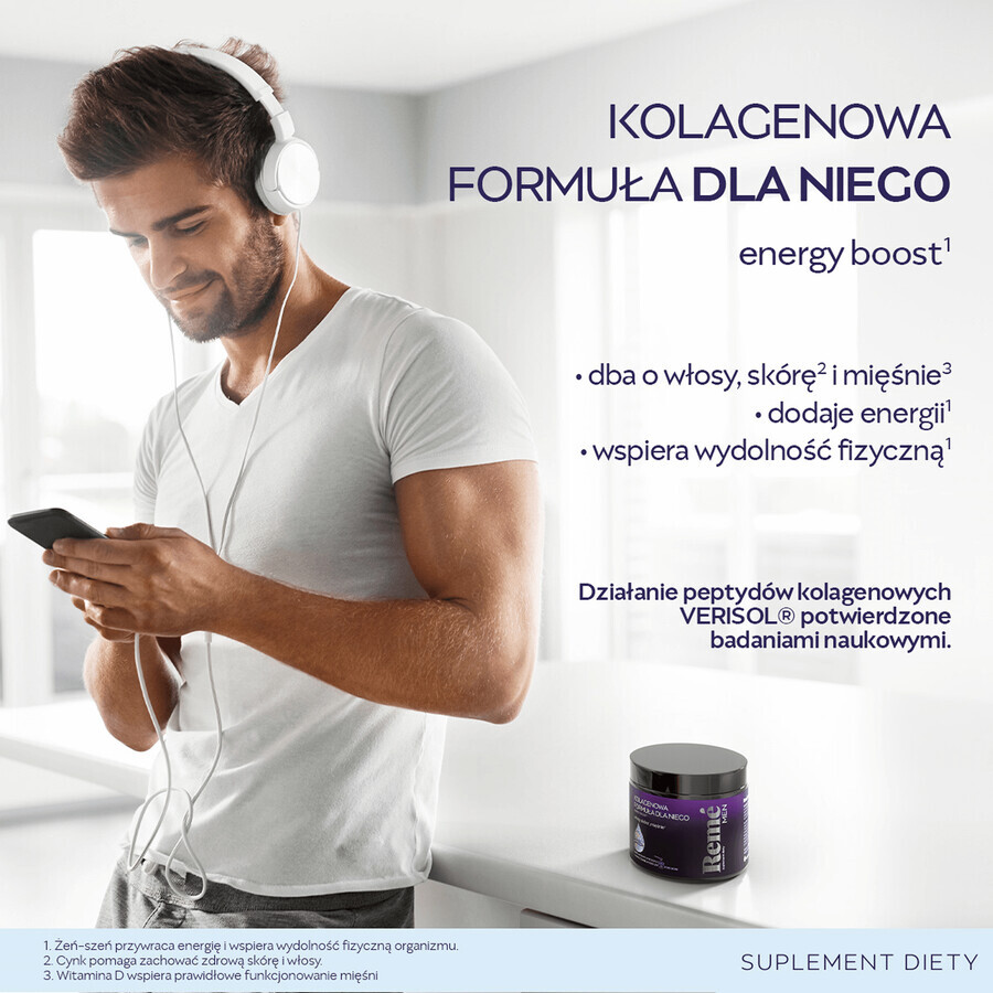 Reme Men Collagen Formula for Him, black currant flavor, 150 g