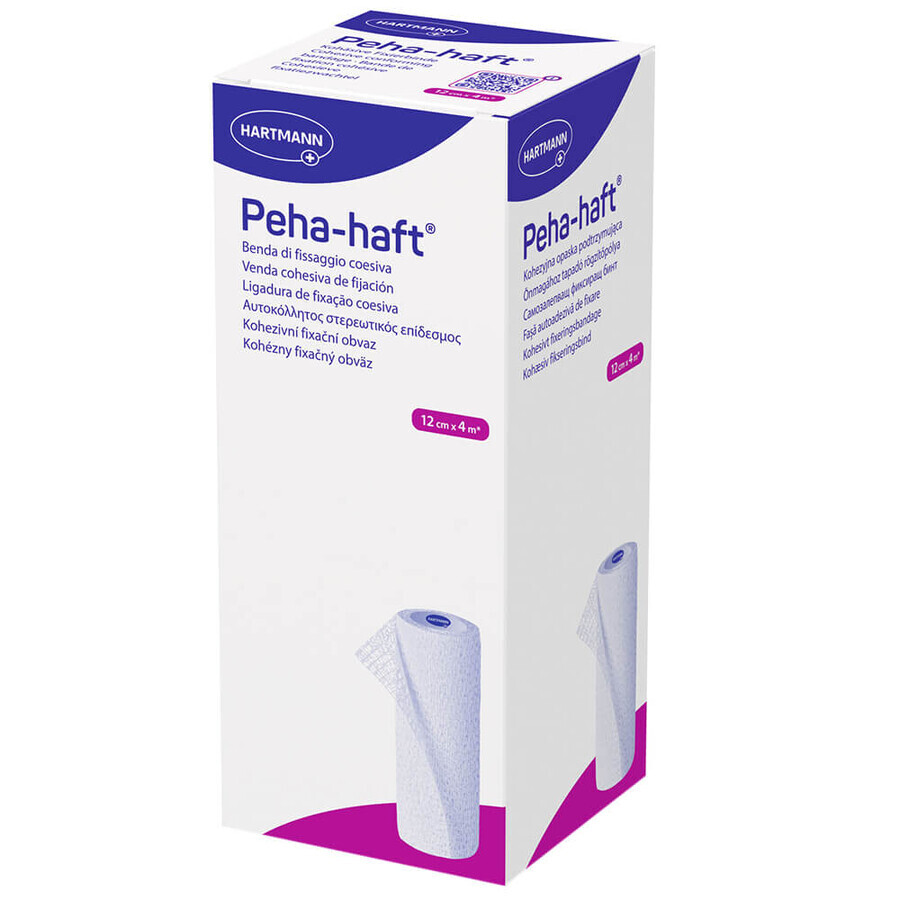 Peha-haft, bandage élastique cohésif, 12 cm x 4 m, 1 pièce