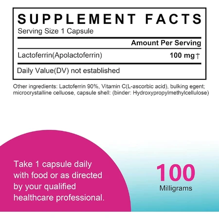 Aliness Lactoferrin LFS 95% 100 mg, 30 capsules