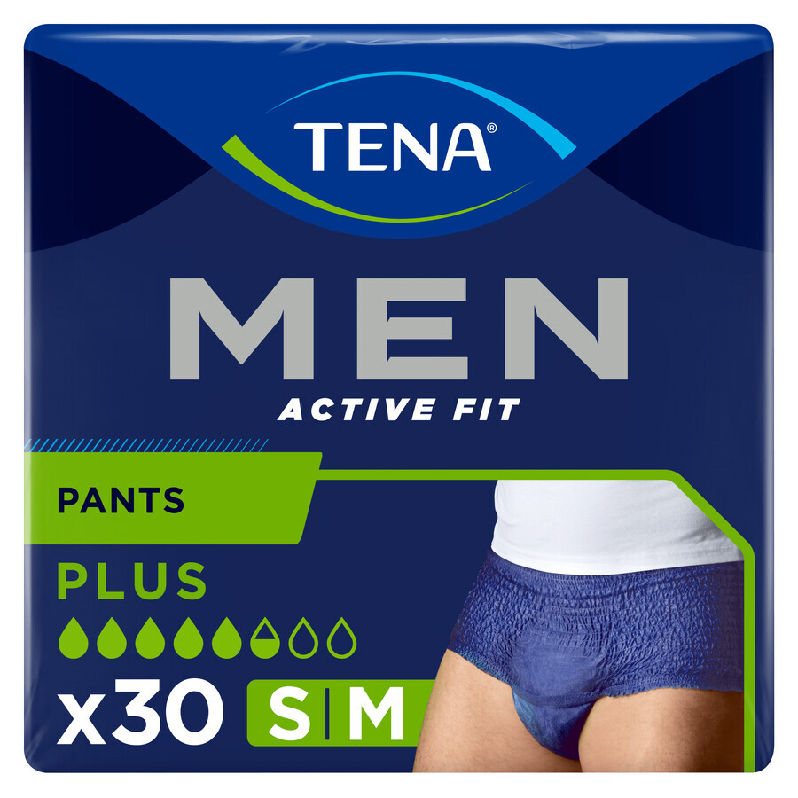 Tena Men Active Fit Pants set, absorbent panties, size S/M, 75-105 cm, Plus, 2 x 30 pieces
