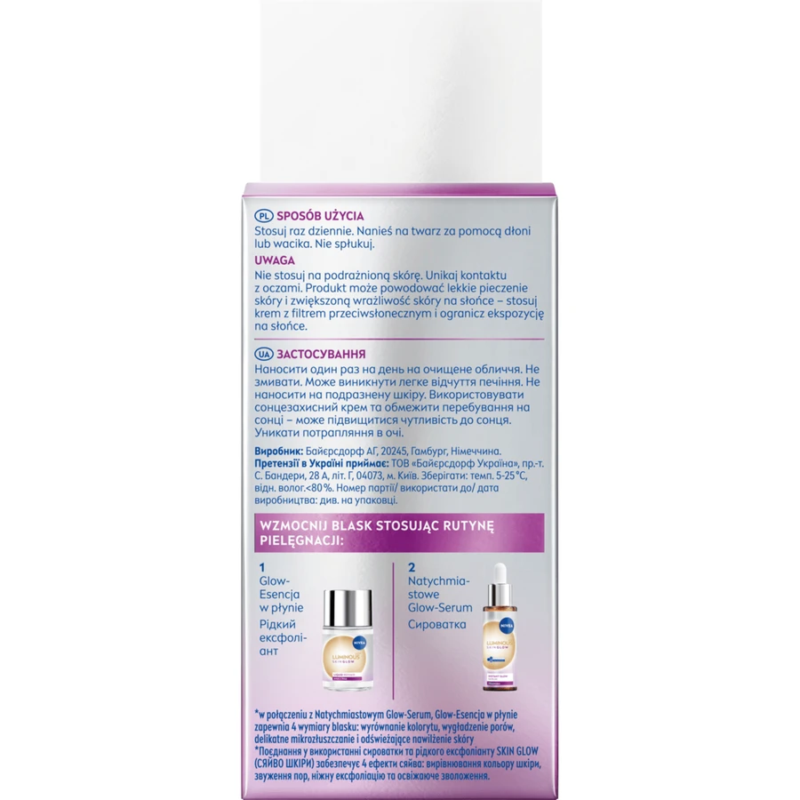 Nivea Luminous 630 Skin Glow, vloeibare glow-essence, 100 ml