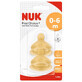 First Choice Plus latex nipple, 0-6 months, 2 pieces, Nuk