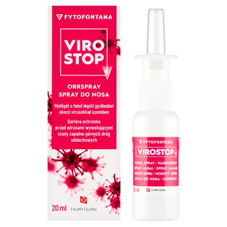 Fytofontana ViroStop, spray nasal para la protección contra los virus que causan inflamación de las vías respiratorias superiores, 20 ml