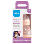 MAM Perfect Start Anti-Colic, sticlă anti-colică, Better Together, fată, de la naștere, 130 ml MAM Perfect Start Anti-Colic, sticlă anti-colică, Better Together, fată, de la naștere, 130 ml