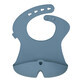 B.Box, silicone bib with open pocket, roll-up, blue, from 4 months, 1 piece