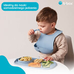 B.Box, Silikonlätzchen mit offener Tasche, einziehbar, blau, ab 4 Monaten, 1 Stück