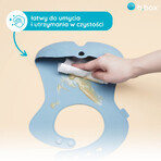 B.Box, Silikonlätzchen mit offener Tasche, einziehbar, blau, ab 4 Monaten, 1 Stück