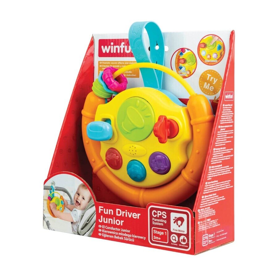 Juguete interactivo Volante con actividades, + 3 meses, Winfun