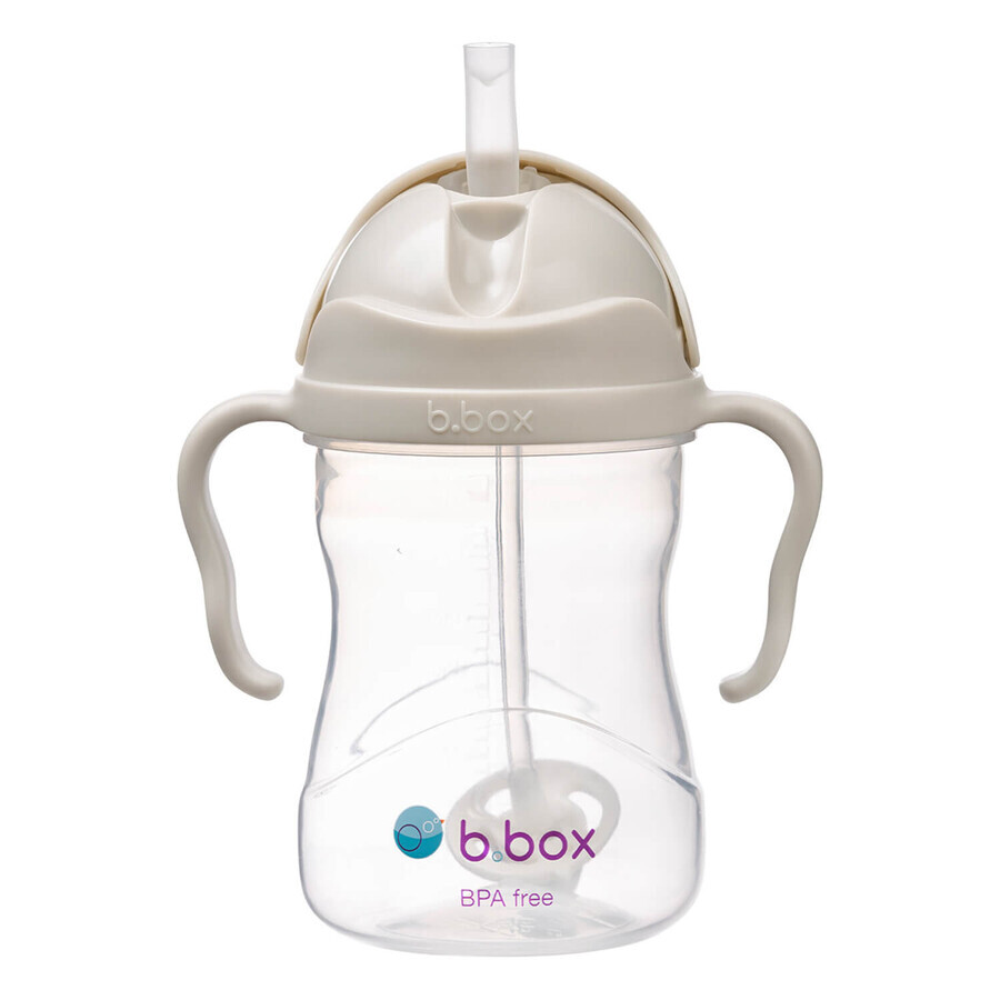 B.Box, biberón con pajita, café con leche, a partir de 6 meses, 240 ml