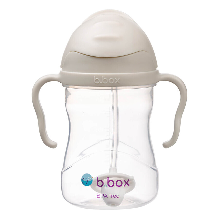 B.Box, biberón con pajita, café con leche, a partir de 6 meses, 240 ml