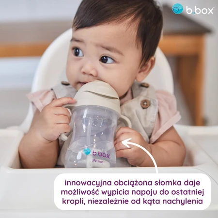 B.Box, bottle with straw, latte, from 6 months, 240 ml