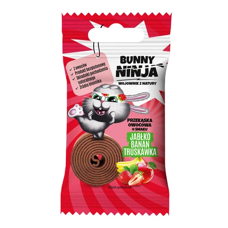 Bunny Ninja Rolls Mix, Fruchtsnack, gemischte Geschmacksrichtungen, 15 g x 18 Stück