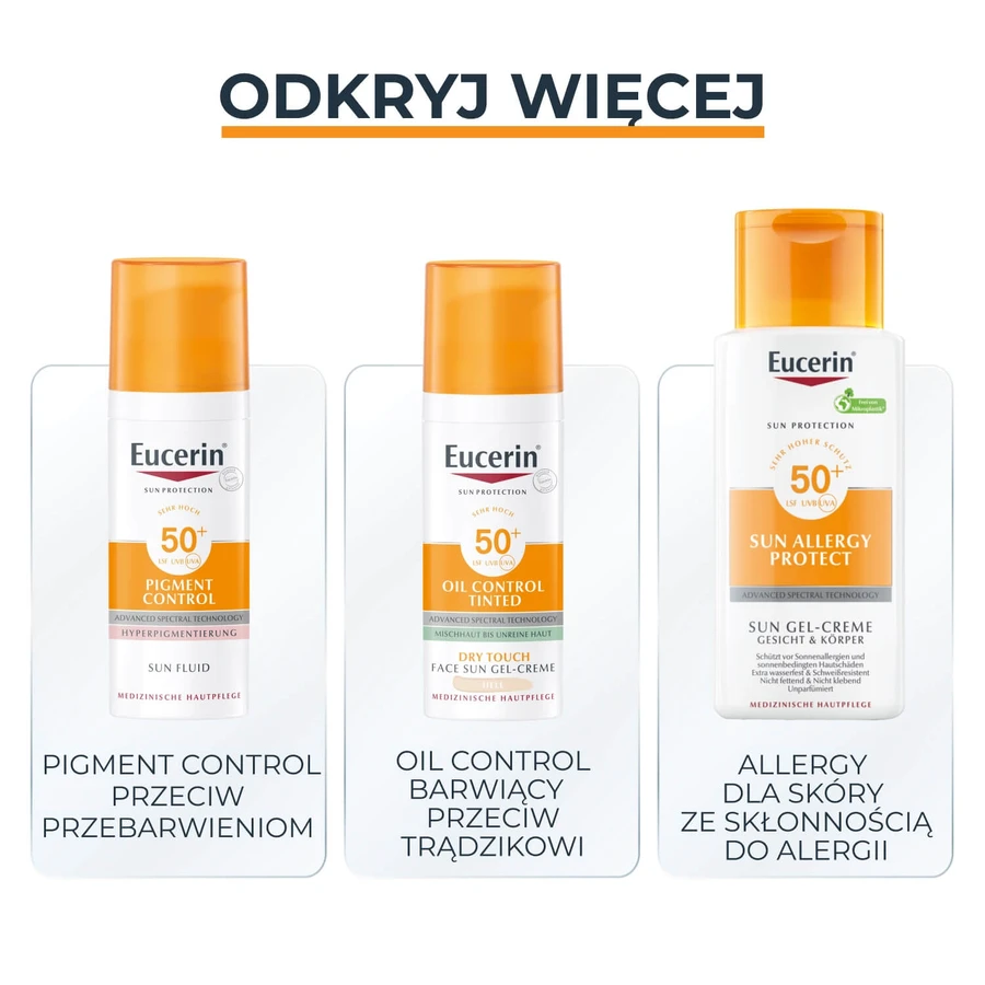 Eucerin Sun Protection Pigment Control, Anti-Pigmentierungs-Schutzfluid, farb. leicht, SPF 50+, 50 ml