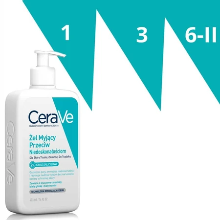 CeraVe, wasgel tegen onvolkomenheden, 473 ml