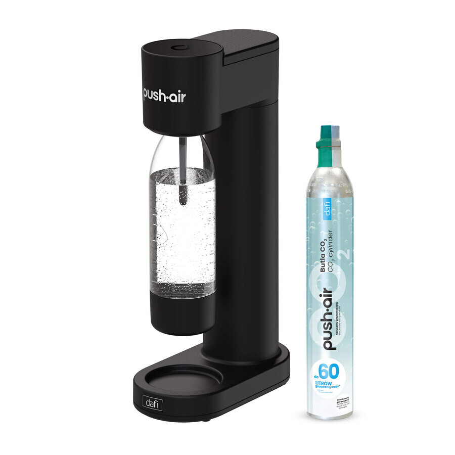 Dafi PushAir, Wasserbelüfter, schwarz + Flasche, 0,7 l, 1 Stück
