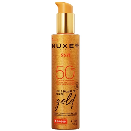 Nuxe Sun, aceite bronceador iluminador, spray, SPF 50, 150 ml