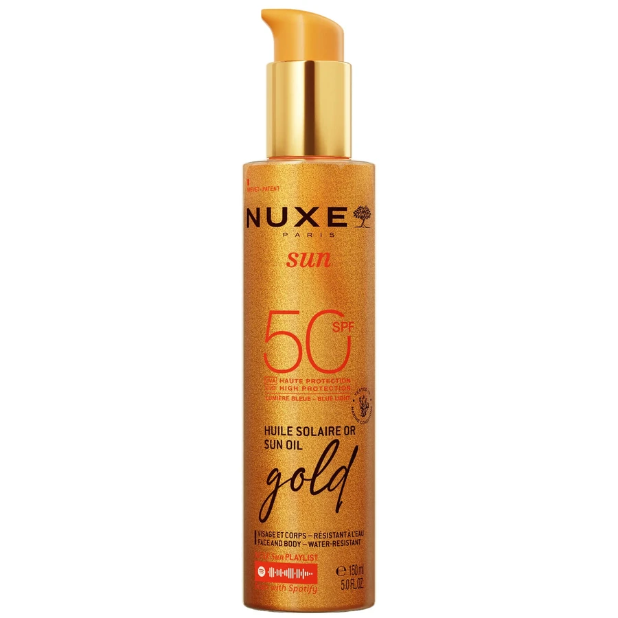 Nuxe Sun, aceite bronceador iluminador, spray, SPF 50, 150 ml