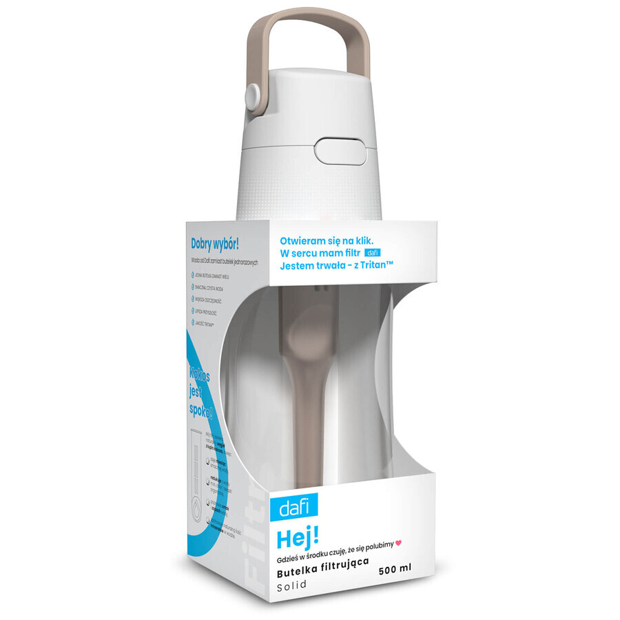 Dafi Solid, filter bottle, cappuccino, 0.5 l + water filter, 1 piece